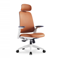 Chaise de direction élégante en cuir avec mécanisme de basculement synchrone, chaise de bureau ergonomique à dossier haut pour espaces de travail de luxe
