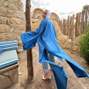 Style d'été pour les fabricants et grossistes d'abayas musulmanes, nouvelle abaya ouverte, vêtements islamiques turcs, vêtements maxi pour femmes musulmanes - Product Image 2