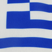 Drapeau de bureau de la Grèce en gros, 14x21cm, mini drapeau grec de table, base noire, support en plastique, décoration de bureau, drapeau national