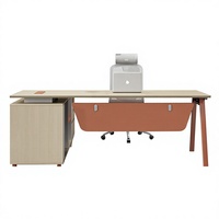 Meubles de bureau, bureau en forme de barre de milieu de gamme, bureau de direction, poste de travail, bureau élégant et minimaliste, ensemble chaise de patron