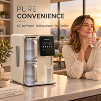 Distributeur d'eau électrique de bureau, mode froid 6°C, eau chaude instantanée, filtration RO à six étapes, écran tactile intelligent, usage hôtelier