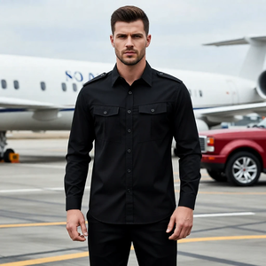 Chemise tactique pour homme avec logo personnalisé, 100% polyester Ripstop, uniforme de garde de sécurité, fournisseur en gros, prix direct d'usine - Product Image 6