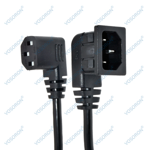 Dây mở rộng IEC320 C14 đến C13, C14 snap-in góc trái và C13 góc phải ngắn, dài 60cm, 18AWG - Product Image 2