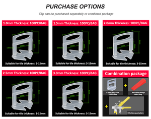 Smaprofiles Giá Rẻ Giá Tái Sử Dụng Gạch Phụ Kiện Clip Cho Sàn Gạch Miếng Đệm Đặc Biệt Cờ Lê Quay San Lấp Mặt Bằng Hệ Thống - Product Image 6