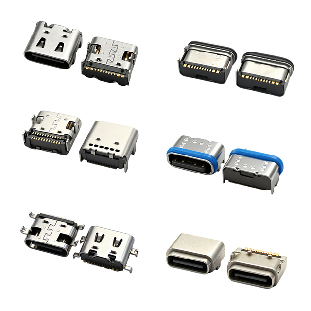 Micro 5P USB Connector, C-type Connector, Mini Jack Socket, Charging Port, Base Plug