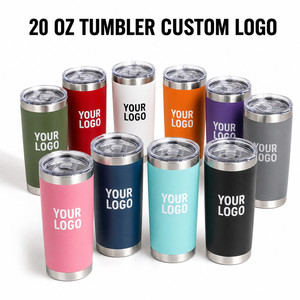 Custom Logo 20oz Stainless Steel Tumbler <b>Double</b> <b>Wall</b> Vacuum Insulated Travel Mug <b>Coffee</b> <b>Cup</b> with Lid and Straw Business Gift - Product Image 1