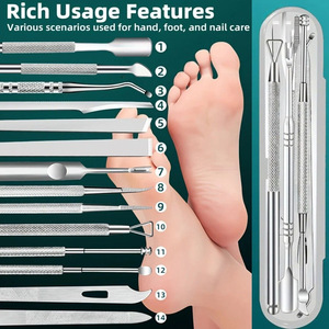 Stainless Steel Pedicure Tool <b>Set</b> 10 Piece Portable Manicure And Foot Care Kit With <b>Nail</b> File For Adults - Product Image 3
