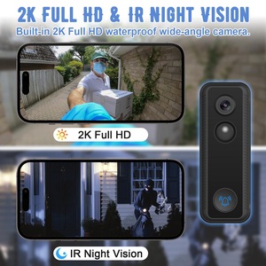 Vidéophone intelligent 3MP 1080P HD WiFi Détection de mouvement IP65 Étanche Audio bidirectionnel Application Cloudedge Garantie de 2 ans Sans fil - Product Image 4