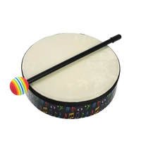 Wholesale YONGXIN HD8-1c Orff Musical Percussion Instrument 8-Inch Metal & Wood Hand Drum Toy Ground Drum 2 Sticks Educational