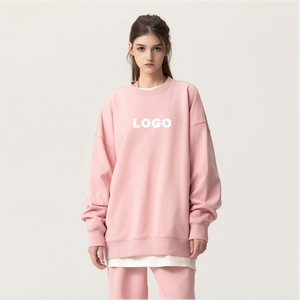 เสื้อฮู้ดดี้สั่งทำขายส่ง ทรงโอเวอร์ไซส์ ผ้าฝ้ายเฟรนช์เทอร์รี่ พิมพ์โลโก้ด้านหน้า สไตล์ลำลองสำหรับฤดูใบไม้ร่วง ทรงปกติ - Product Image 1