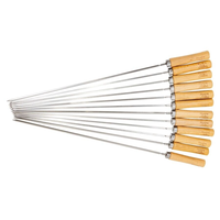 Boîtier d'engrenages rotatif en acier inoxydable pour barbecue au charbon de bois avec 12 brochettes de 5 mm, portable et antiadhésif pour grillades en extérieur