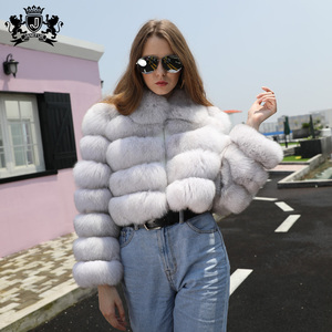 Couleur et taille du client Veste en fourrure de renard Manteau d'hiver court en fourrure de renard véritable Manteau en fourrure de renard pour femmes - Product Image 3