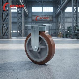 Roulettes en acier Carsun de 4 pouces, roues en polyuréthane de 100 mm, roulettes industrielles robustes, roulettes rigides, roulements à billes OEM Ballsun - Product Image 4