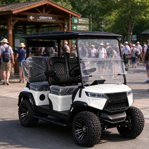 Carrito de Golf Eléctrico de 4 Plazas Todoterreno con Neumáticos Antideslizantes de 12-14 Pulgadas - Product Image 1