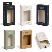 Boîte d'emballage personnalisée pour sous-vêtements avec logo imprimé, boîtes en papier pour caleçons avec fenêtre transparente