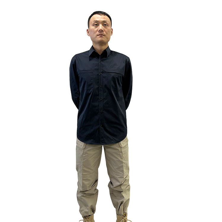 Multi Colors To Choice Design Fabric Made Short Sleeve Zipper Work Uniform Custom Tactical Security Shirts