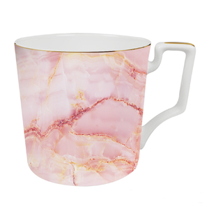 Service de table en porcelaine osseuse de luxe, motif marbre <span class=keywords><strong>rose</strong></span> doré, 43%, <span class=keywords><strong>vaisselle</strong></span> occidentale pour la maison, goûter, banquet, céramique - Product Image 6