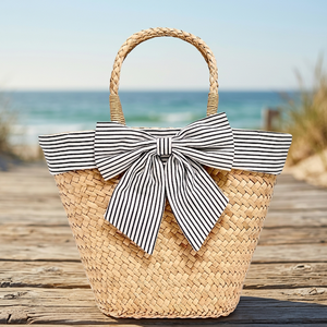 Natural Seagrass <b>Storage</b> <b>Basket</b> Home Decorative <b>Basket</b> Outdoor Picnic <b>Basket</b> Christmas Decorations Gifts OEM Made In Vietnam - Product Image 1
