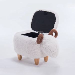 <span class=keywords><strong>Tabouret</strong></span> en bois pour la salle de séjour, avec rangement, animaux, <span class=keywords><strong>mouton</strong></span> - Product Image 3