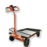 Chariot à plateforme électrique robuste de 1000 kg avec structure soudée et conception pliable pour une utilisation tout-terrain