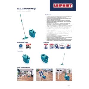 LEIFHEIT Bodenwischer Set Clean Twist M Ergo Wischbreite 33cm - Product Image 2