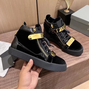 Zapatos informales <span class=keywords><strong>de</strong></span> alta calidad para hombre y mujer, zapatillas altas <span class=keywords><strong>de</strong></span> cuero auténtico, tenis Unisex GZ 35-48, zapatos deportivos <span class=keywords><strong>de</strong></span> marca <span class=keywords><strong>de</strong></span> lujo 0074 - Product Image 3