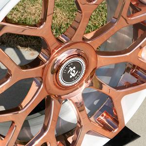 Cerchi Auto 26 Pollici con Volante Abbinato, Ruota Cromata Oro Rosa Hearts per Chevrolet Impala Pontiac Oldsmobile Forgatoss - Product Image 3