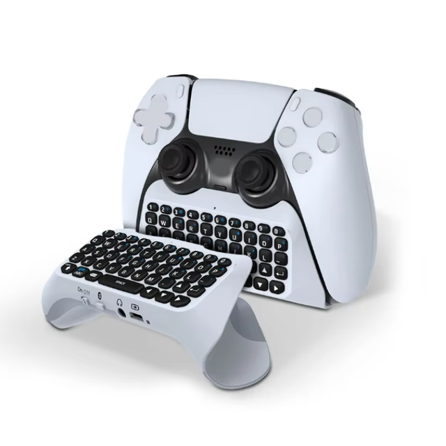 Mini Portable Wireless Keyboard for PS5 Controller Gamepad Wireless Keyboard with Voice Chat Gaming Accessories