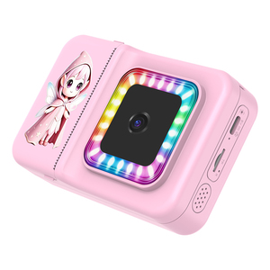Cámara de impresión instantánea para niñas, juguete digital rosa con luz LED, pantalla abatible, juegos, cámara de video, cámara con IA - Product Image 6