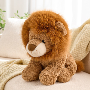 Peluche de León Realista, Muñeco de Peluche de León Amarillo, Juguetes de Peluche de Animales Salvajes del Zoológico, Almohada de Regalo, Venta al por Mayor - Product Image 1