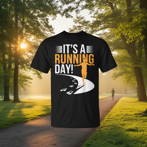Camiseta motivacional para corredores, para maratón, 5K, It'S A Running Day - Product Image 3