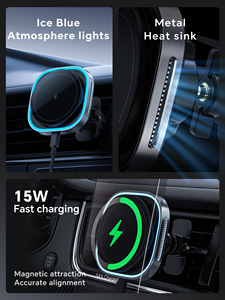 15W fuerte magnético inalámbrico cargador de coche de carga rápida soporte de teléfono de coche electrónica de consumo fuentes de alimentación y adaptadores - Product Image 4