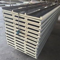 Panel Sandwich Logam Tahan Api Berkualitas Tinggi 50mm 40mm 75mm 100mm Eps Dinding Rock Wool Pu Pir Desain Modern Panel Atap Bergaya