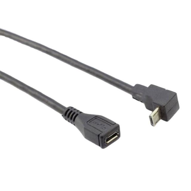 90 Degree Right Angled Micro Male to Micro Female Adapter Micro USB Cable