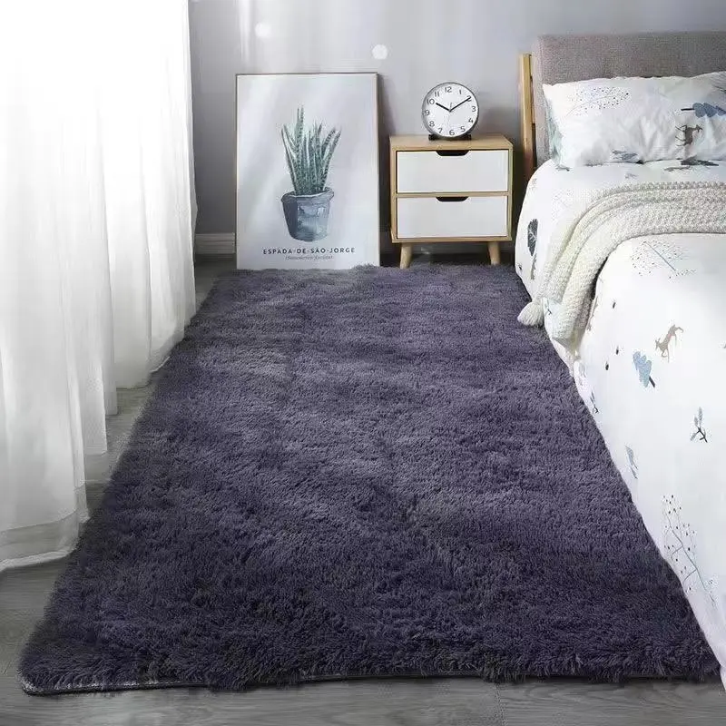 Hộ gia đình Tie nhuộm Gradient lụa len Thảm trang trí nội thất sàn Mat có thể giặt phòng ngủ di động đầy đủ bao phủ khu vực cạnh giường ngủ thảm