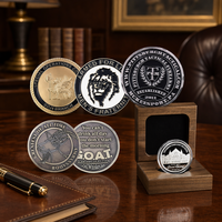 Pièce de monnaie commémorative personnalisée en alliage de zinc, double face, avec logo gravé en 3D, pièce de monnaie de collection, souvenir