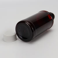 Bouteille vide en PET ambré de 3,3 oz, 4 oz, 8 oz, 16 oz pour sirop contre la toux Wockhardt Quagen Tris Pai Akorn avec bouchon sécurité enfant