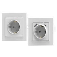 IGOTO Interrupteur mural multifonction avec prise combinée et port USB 10A 250V, encastré, norme européenne