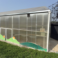 Kit de serre en panneaux de polycarbonate isolés, feuilles de plastique PC renforcées, ensemble complet de serre pour la plantation commerciale