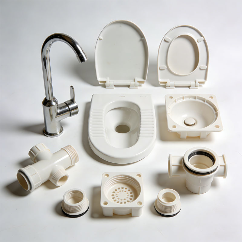 Plastic Injection Molding Bathroom Components Custom Sanitary Ware Plastic Parts for Toilet and Sink Plumbing · image 1