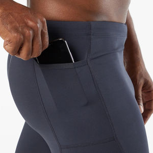 กางเกงขาสั้นผู้ชายแบบลำลองสำหรับวิ่งออกกำลังกายวิ่งออกกำลังกายผ้าโพลีเอสเตอร์แห้งเร็ว100% ฤดูร้อนแบบกำหนดเองสีทึบมีกระเป๋าซิประบายอากาศ - Product Image 6