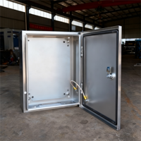 Boîtiers de distribution électrique muraux en acier inoxydable avec revêtement en poudre, personnalisables OEM/ODM, IP66, pour extérieur/intérieur