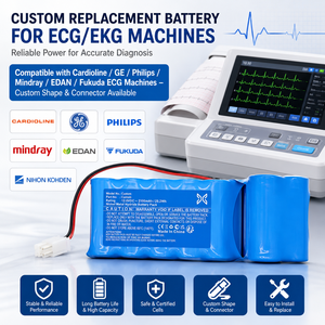 Batterie ECG personnalisée pour les appareils EKG rechargeables GE Philips Mindray <span class=keywords><strong>Schiller</strong></span> Nihon Kohden Cardioline, pack de batteries médicales OEM - Product Image 2
