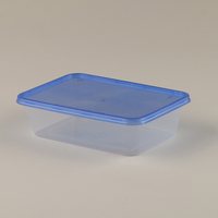 Récipient en plastique micro-ondes en forme de Rectangle 750ml Pp matériau alimentaire boîte à repas plastique écologique