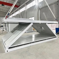 Maison conteneur pliable, conteneur préfabriqué, bureau temporaire modulaire détachable et dortoir pour travailleurs