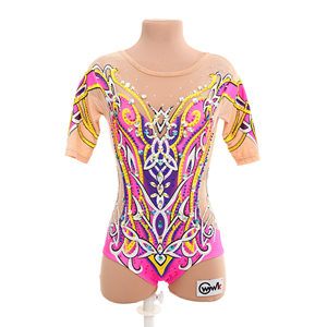 Body per ginnastica ritmica YIZHIJIAN ragazze taglie forti abbigliamento da ballo esotico per bambini Performance abito da ballo femminile costumi personalizzati - Product Image 4