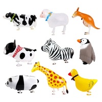 Ballons en feuille d'aluminium animaux en vente chaude, ballons gonflables panda, chien, chat, ballon animal qui marche, animal de compagnie pour les décorations de fête d'anniversaire