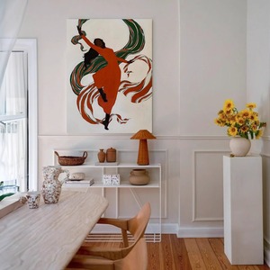 Toile d'art moderne représentant une danseuse, impression sur toile, peinture décorative pour salon, style crème français haut de gamme, décoration murale pour chambre à coucher - Product Image 2