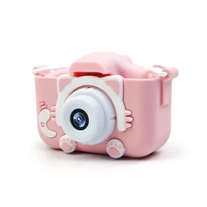 Kids Camera Pink Mini HD Cartoon Cameras Taking Pictures Gifts For Boy Girl Birthday Kids Digital Camera