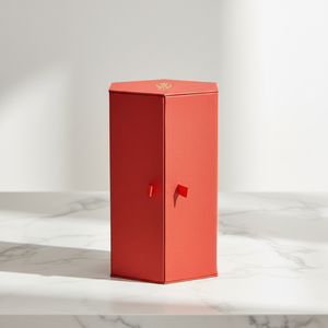 <b>Red</b> Hexagonal Multi Layer Gift <b>Box</b> With Ribbon Handle For Skincare Cosmetic Storage - Product Image 6